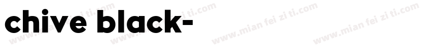 chive black字体转换